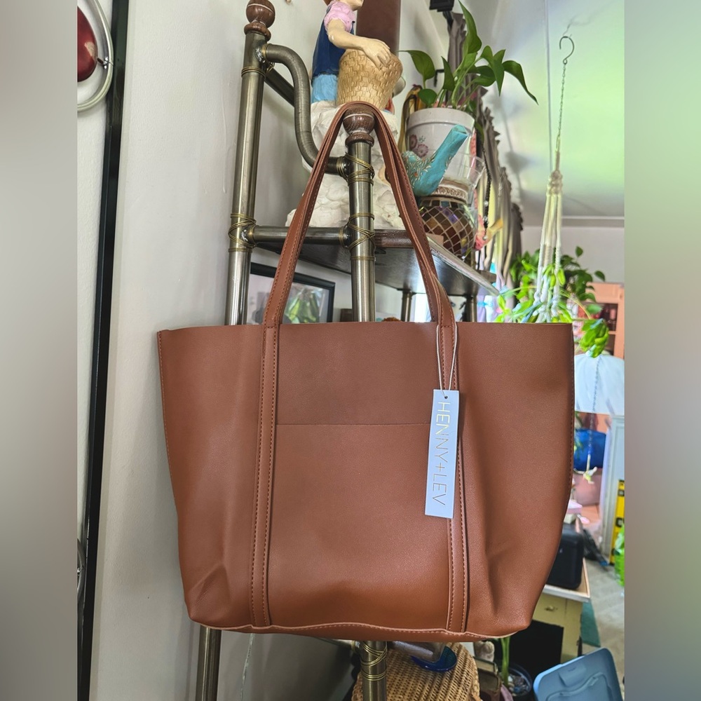 Henny & Lev Brown Tote New w/ Tags